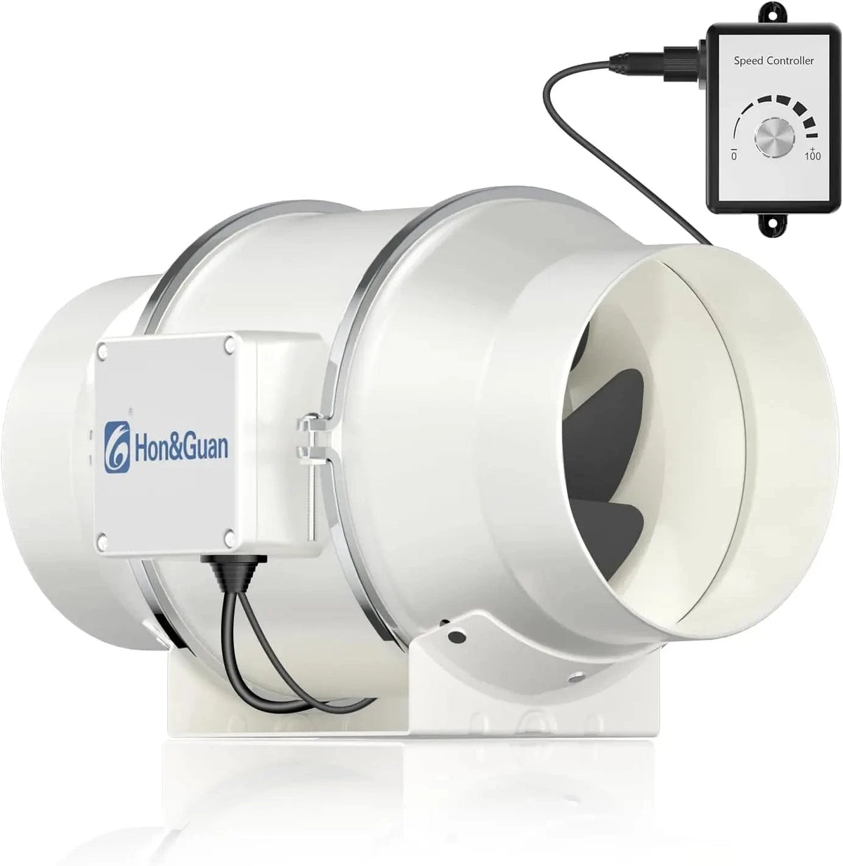 150mm Adjustable Inline Exhaust Fan 647m³/h for Grow Tents