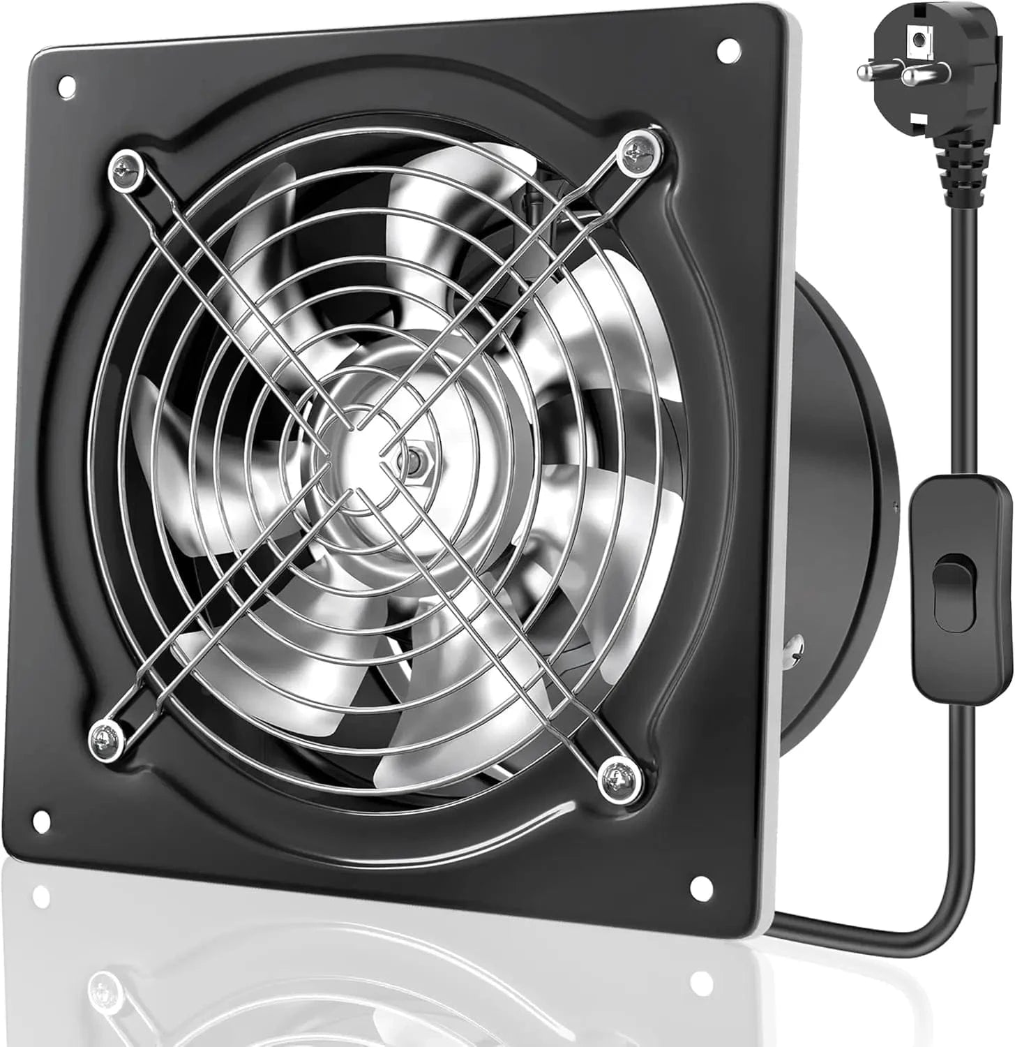 150 mm Kitchen Exhaust Fan, 525 m³/h, Quiet and Efficient with Stainless Steel Construction for Bathrooms, Kitchens, and Garages