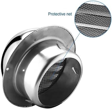 Stainless steel 8 inch vent cover with dense mesh for mosquito protection, ideal for HVAC wall exhaust applications