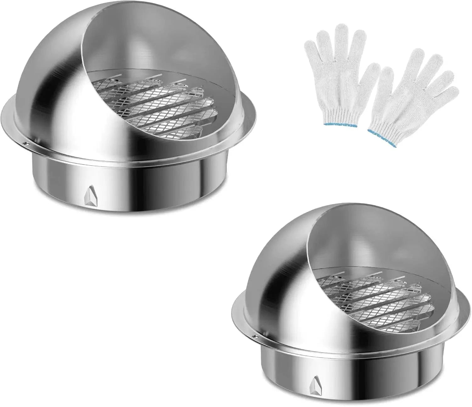 Hon&Guan 4 Inch Stainless Steel Air Vent Cover with Mosquito-Proof Mesh