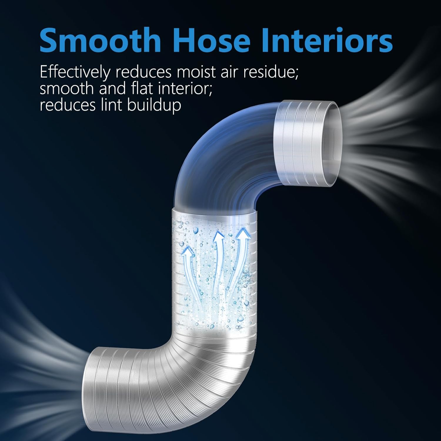 HONGUAN semi rigid dryer duct with a smooth interior surface, ensuring efficient and safe airflow.