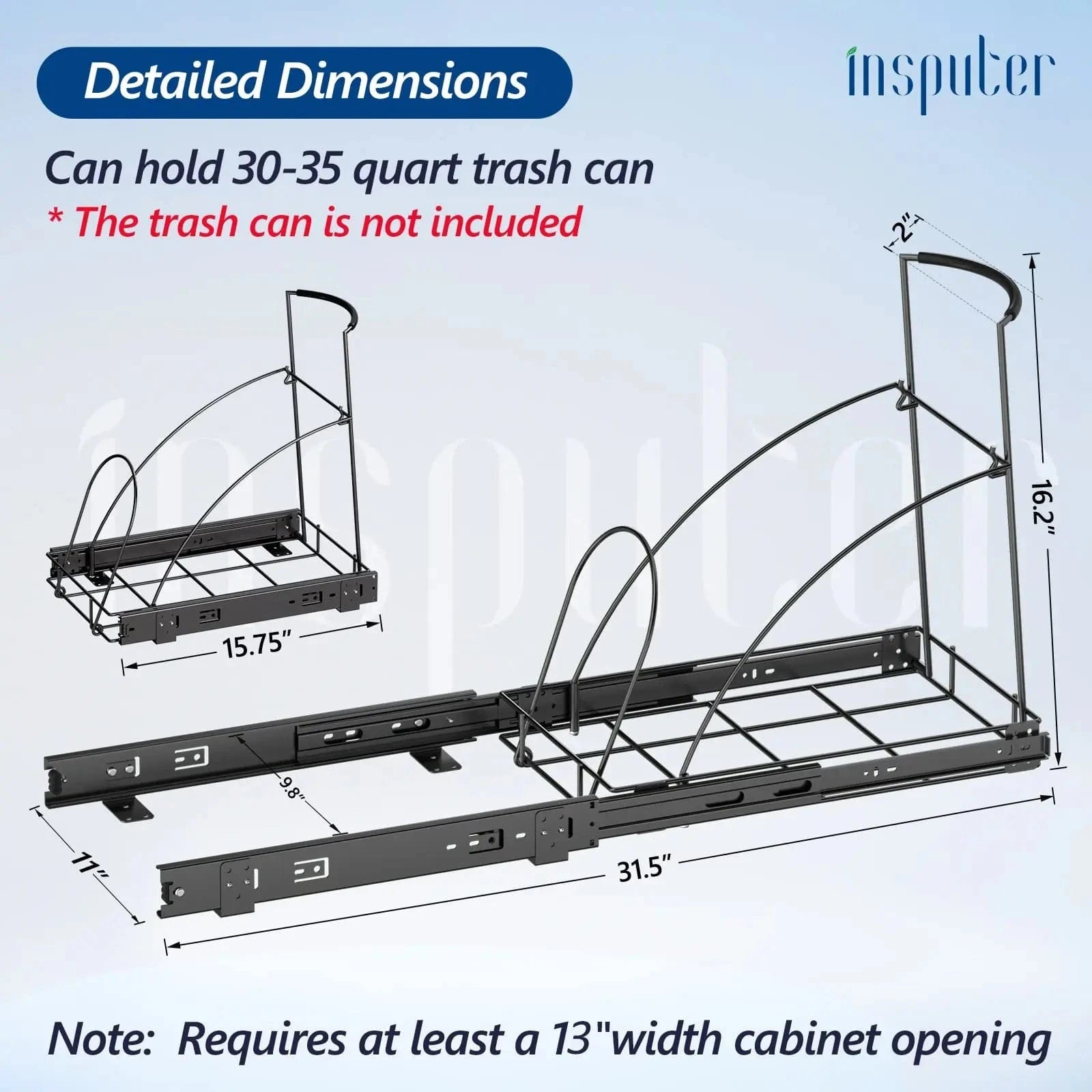 Metal Under Cabinet Trash Rack_1