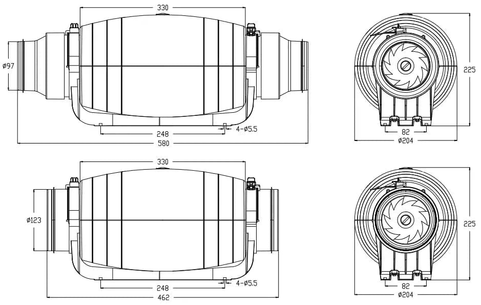 Silent Mixed-flow Inline Duct Fan_4