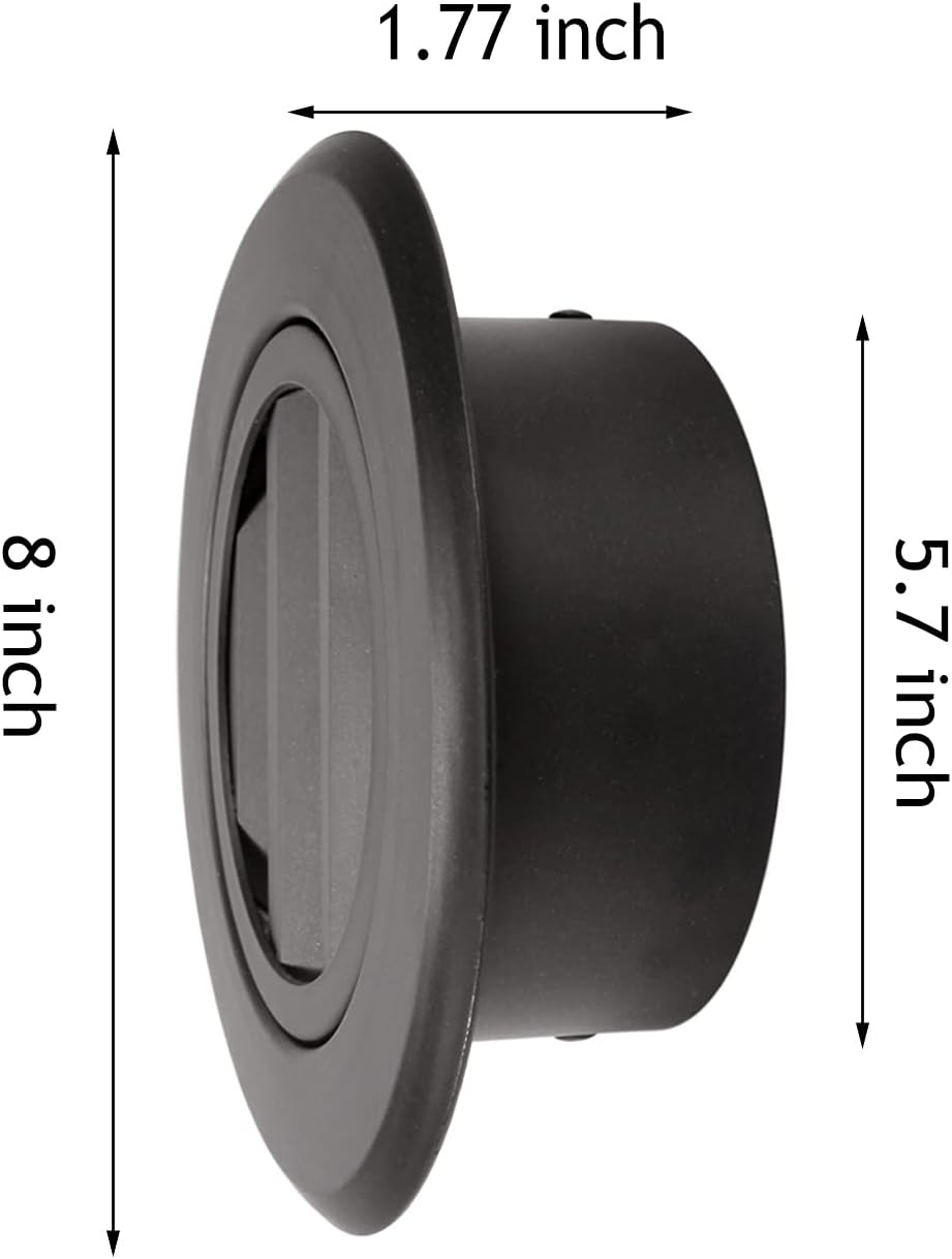 HONGUAN 6 inch soffit vent with built-in fly screen, panel size 8 inches, designed for wall or ceiling installation.