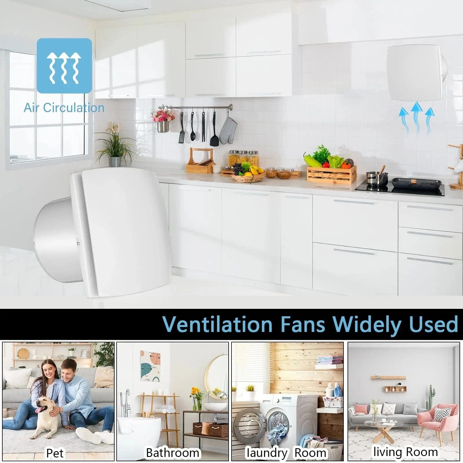 HONGUAN Wall Exhaust Fan used in kitchens, offices, and homes for optimal air circulation