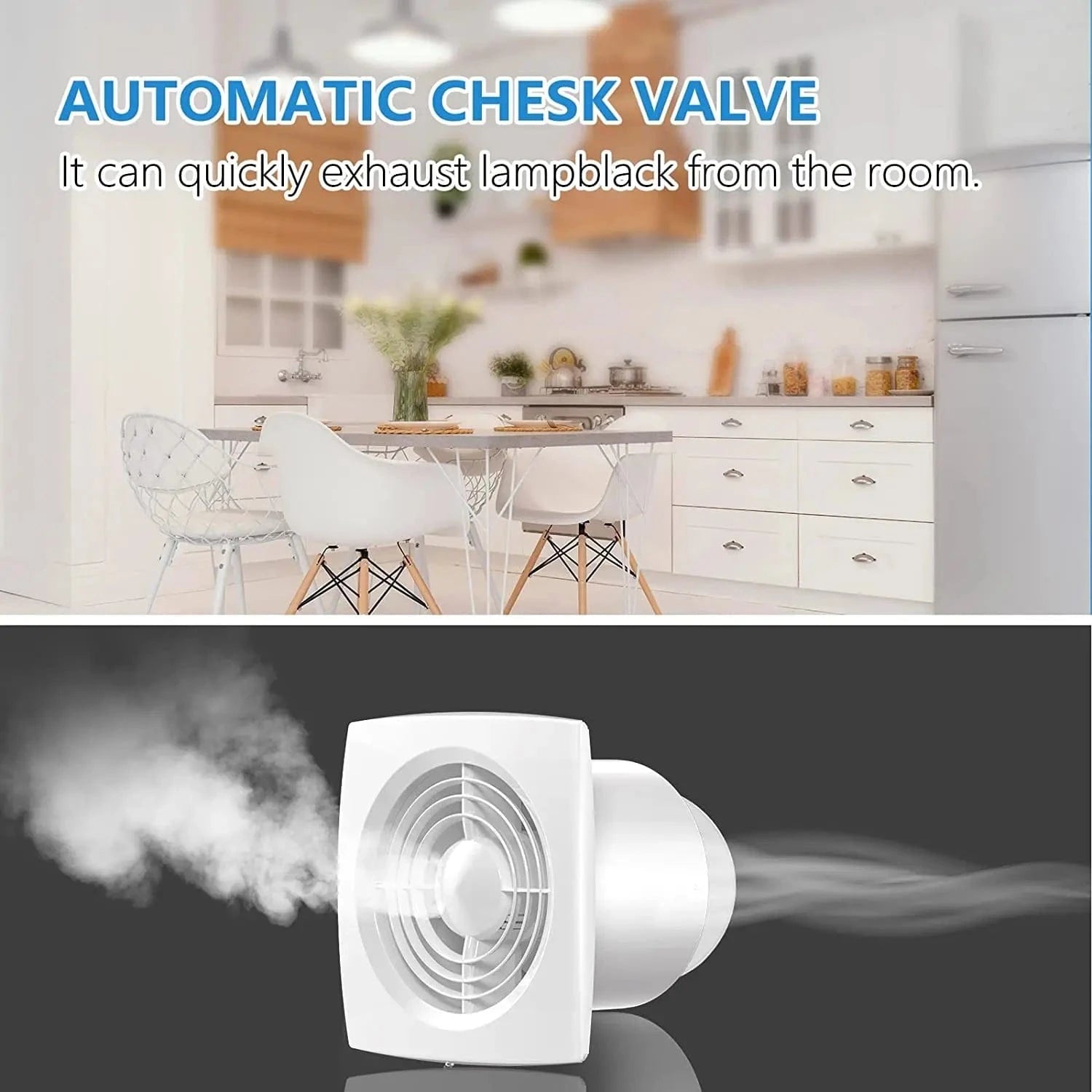 HONGUAN 6 Inch Silent Wall Exhaust Fan – Efficient ventilation for cabinets, wardrobes, and enclosed furniture spaces