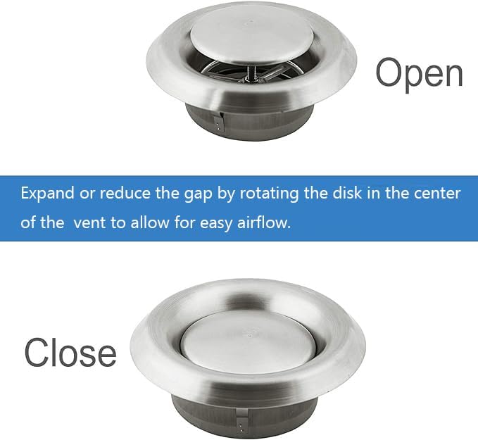 Adjustable Air Vent Cover – Rotate Center Disk for Easy Airflow Control and Optimal Ventilation in HVAC Systems