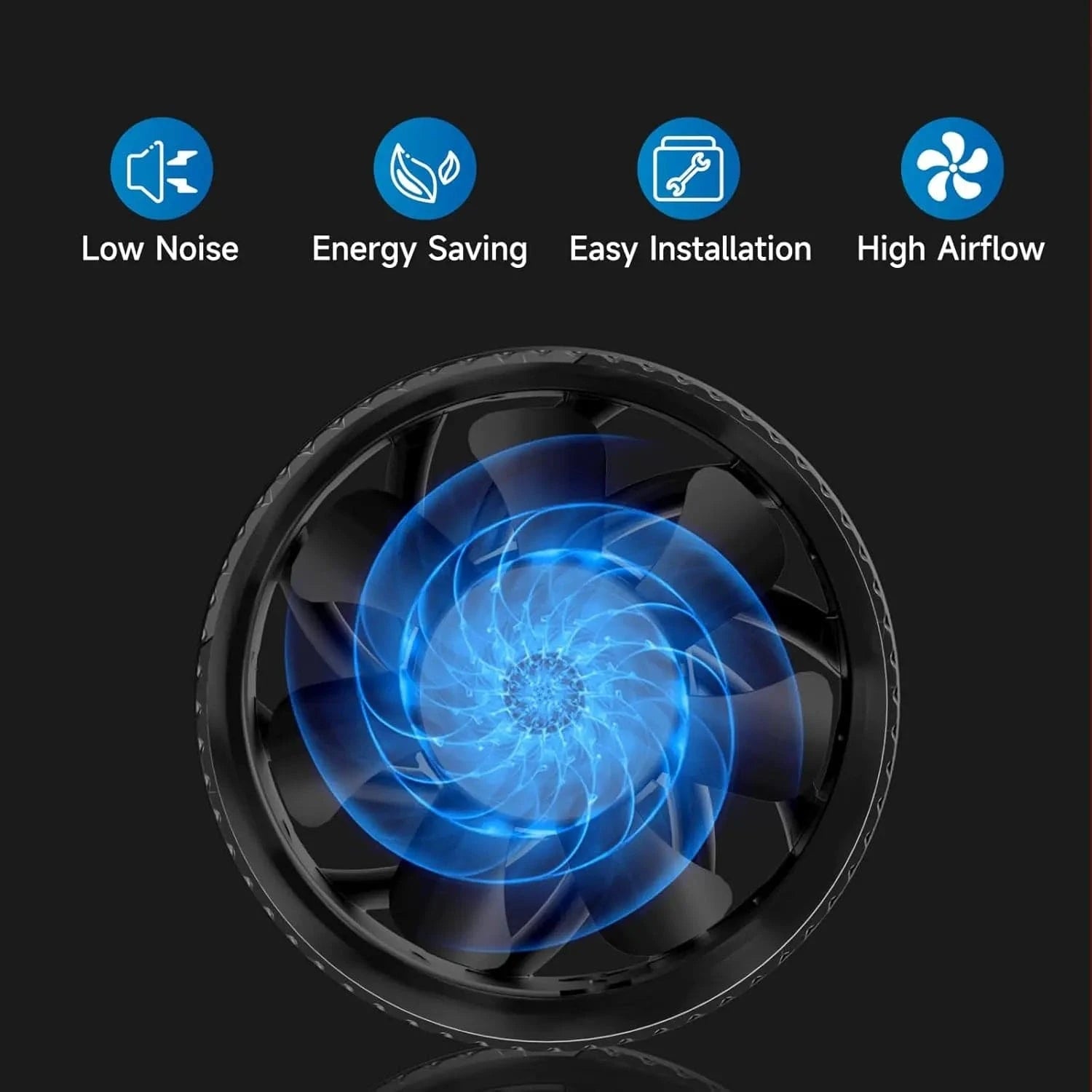 Grow Tent Kit Ventilation Fan by HON&GUAN – Low Noise, Energy-Saving, High Airflow Performance with Easy Installation for Indoor Air Circulation