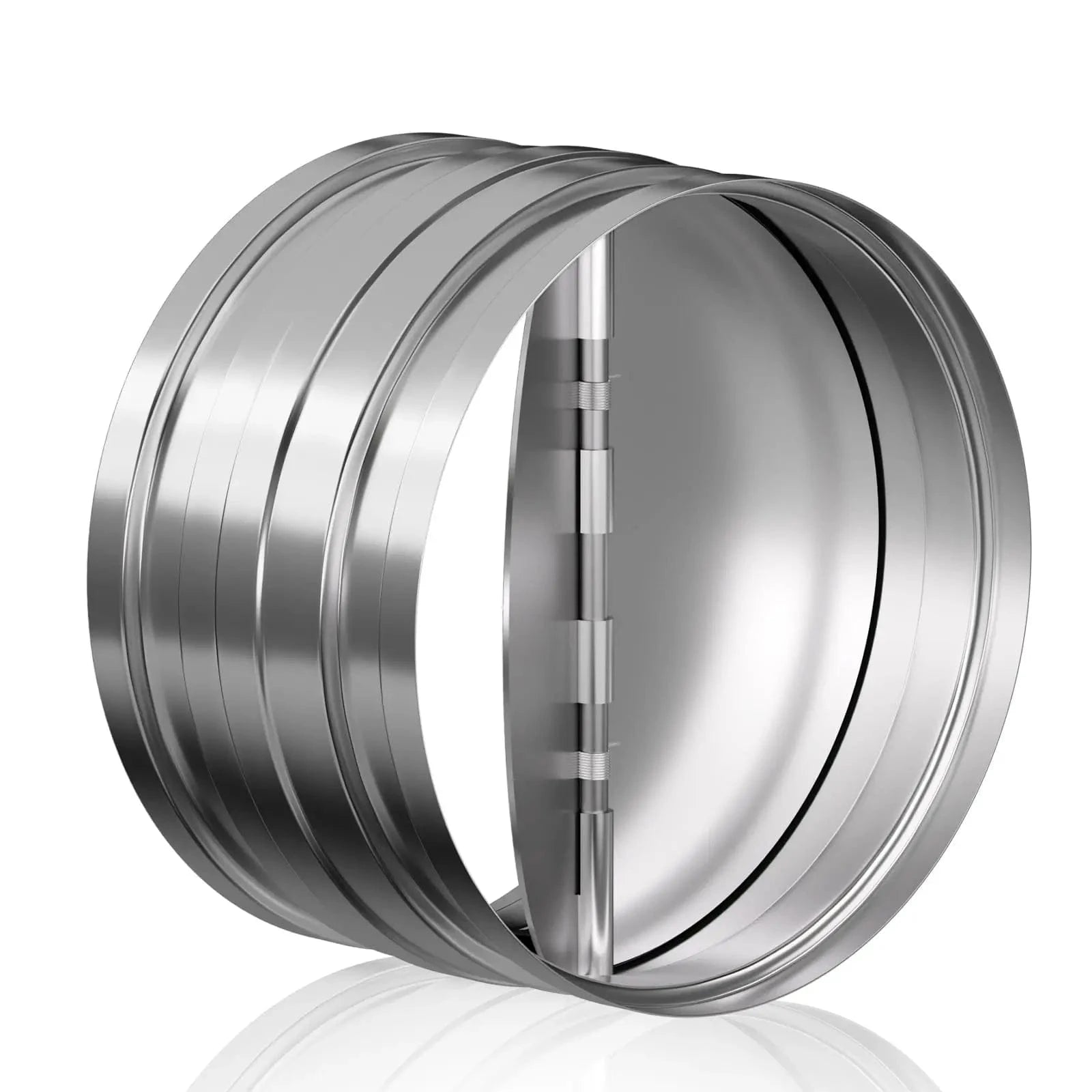 HONGUAN 6 Inch Backdraft Damper – Galvanized Steel One-Way Airflow Duct Blocker