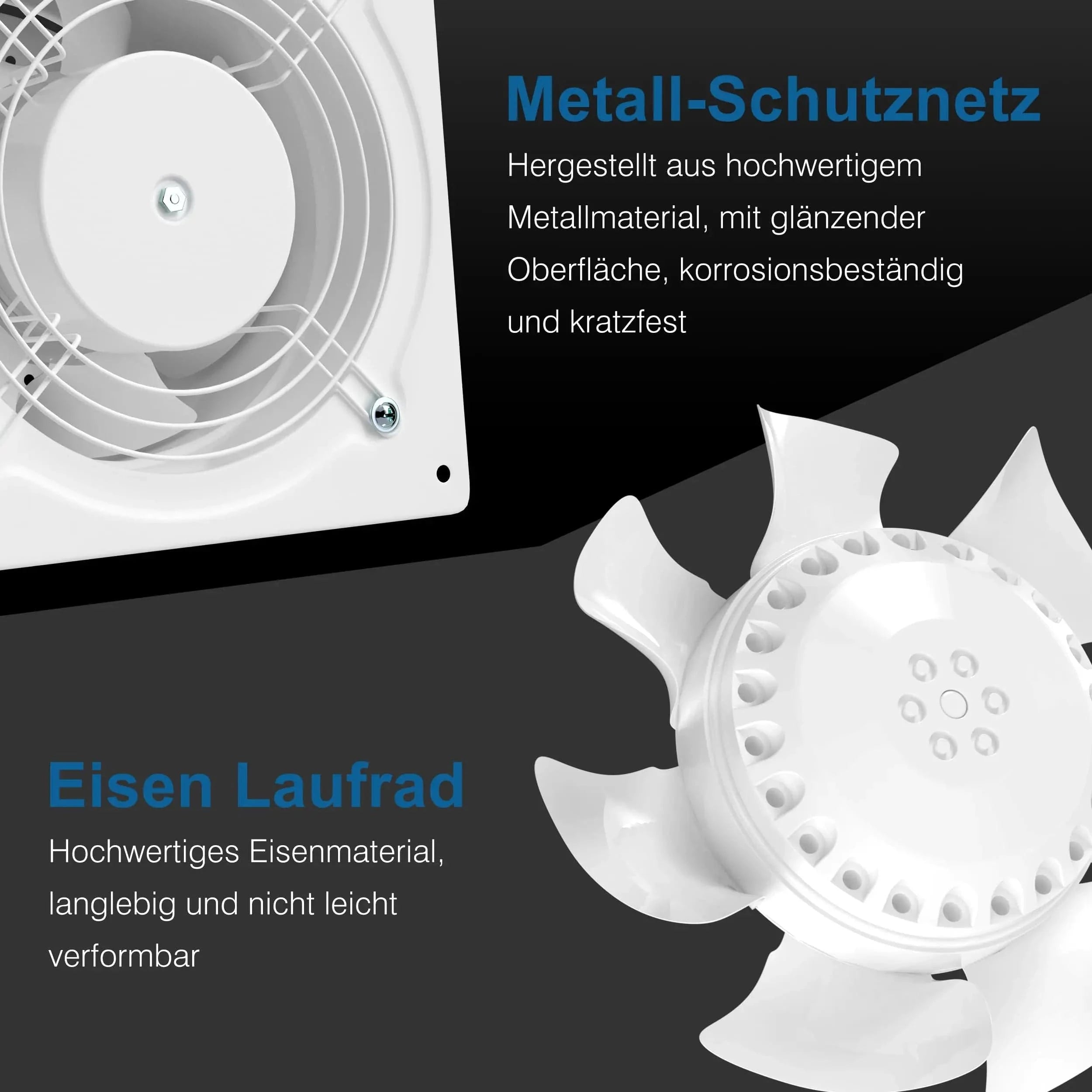 Exhaust Fan Metal Safety Net – Corrosion-Resistant High-Quality Protective Cover with Glossy Finish