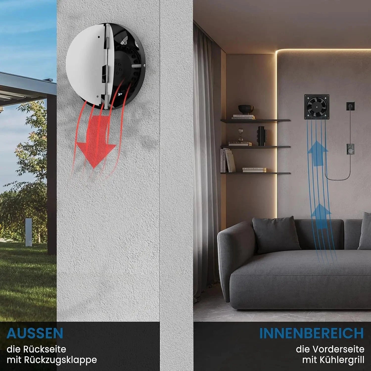 Exhaust Fan for Indoor and Outdoor Ventilation – Ideal for Kitchens, Garages, and Utility Spaces with Efficient Air Extraction