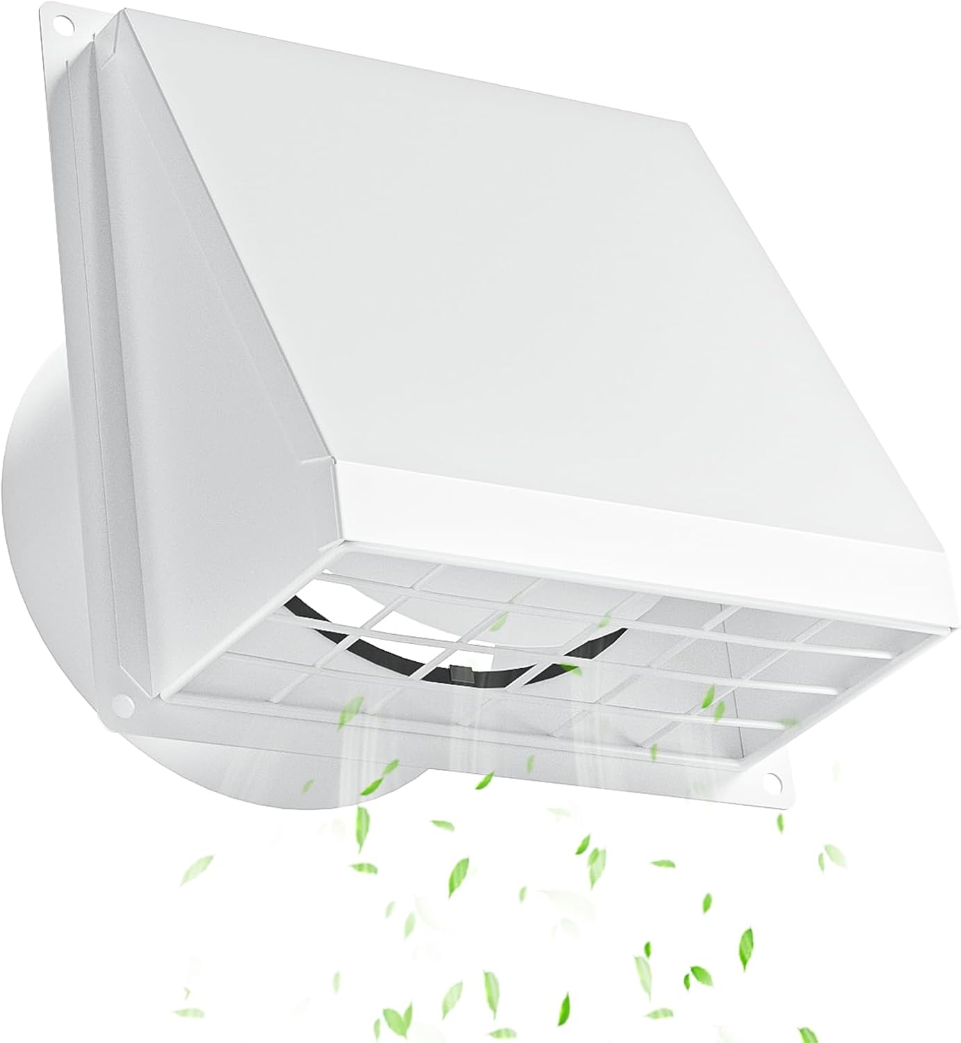 6 Inch HONGUAN Dryer Exterior Vent Cover with Removable Mesh and Non-Return Flap