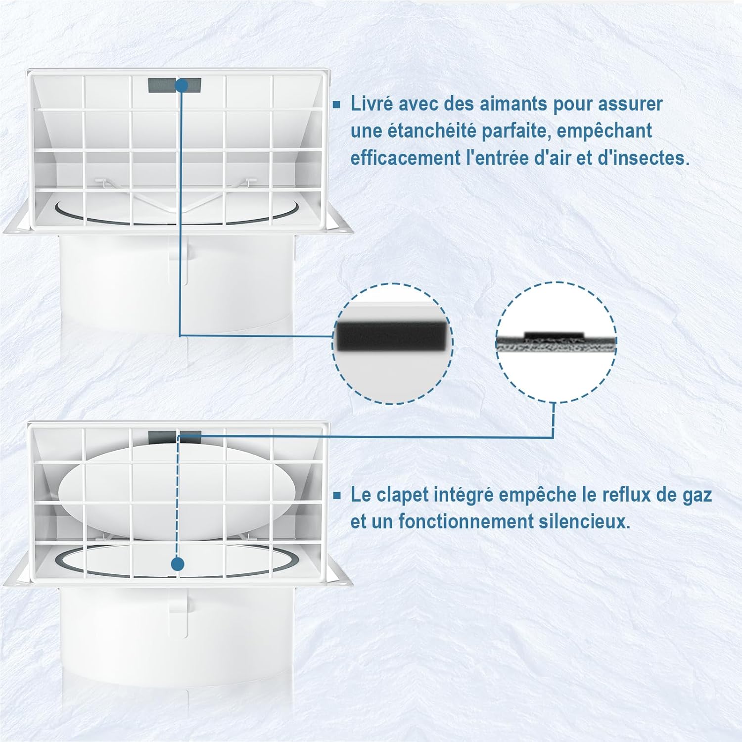 Close-up of Removable Mesh: Detachable Mesh Screen of HONGUAN Dryer Exterior Vent Cover