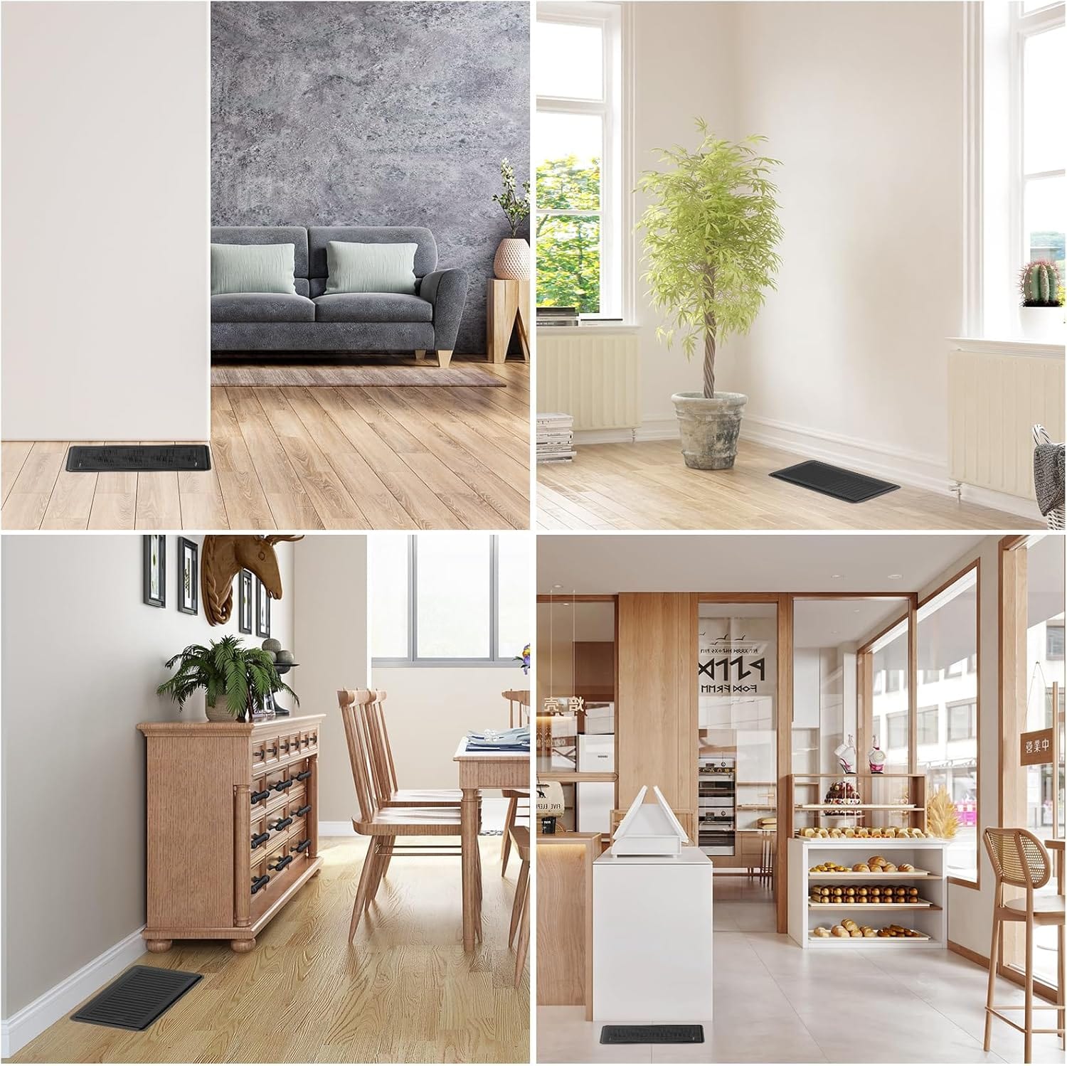 Hon&Guan Floor Register 4x12 Inch Used in Bedroom, Kitchen, Living Room, and RV Ventilation Applications