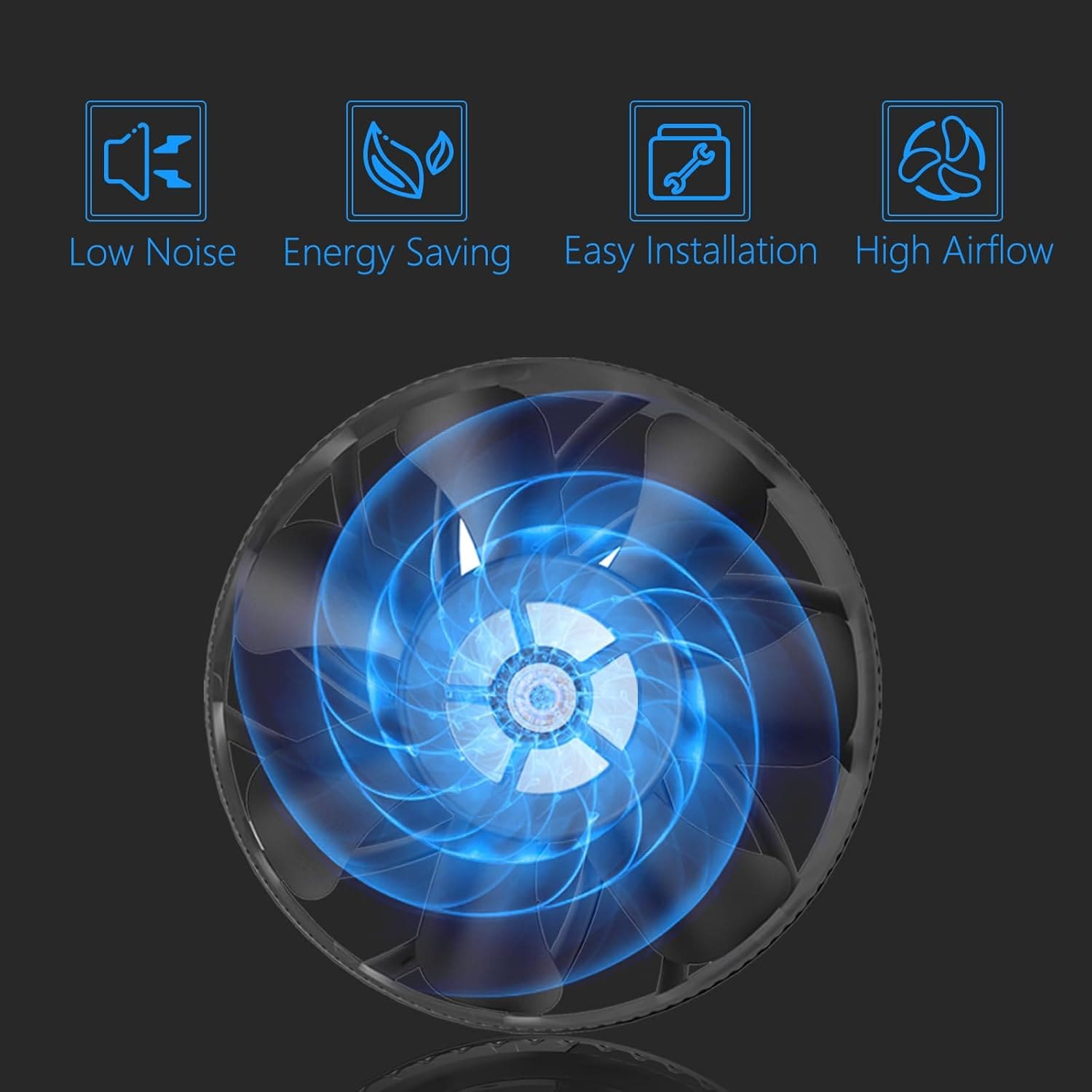 Duct Booster Fan Delivering Powerful 345 CFM Airflow at 3300 RPM for Efficient HVAC Ventilation