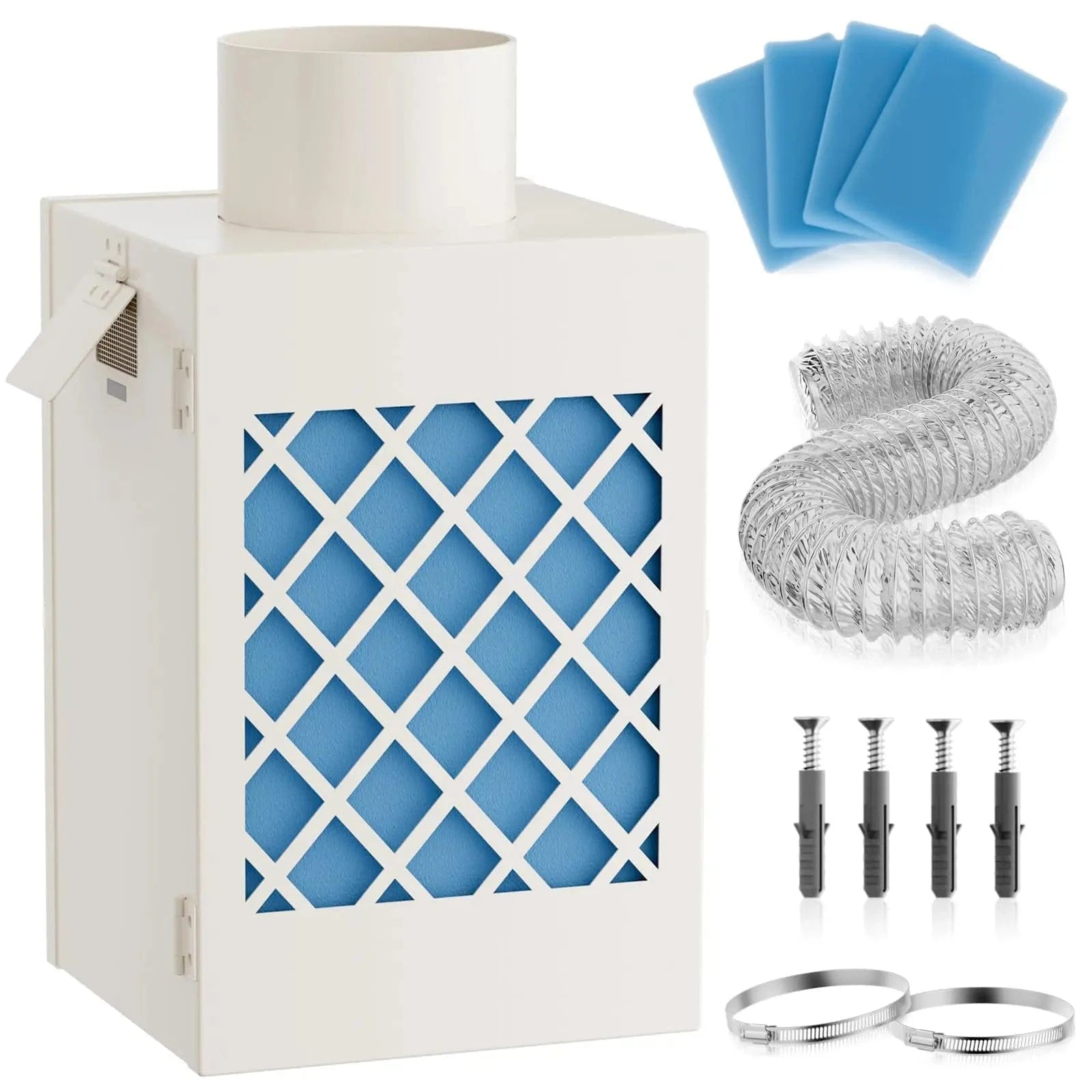 High-temperature-resistant metal vent box in HONGUAN indoor dryer vent for safer and long-lasting use.