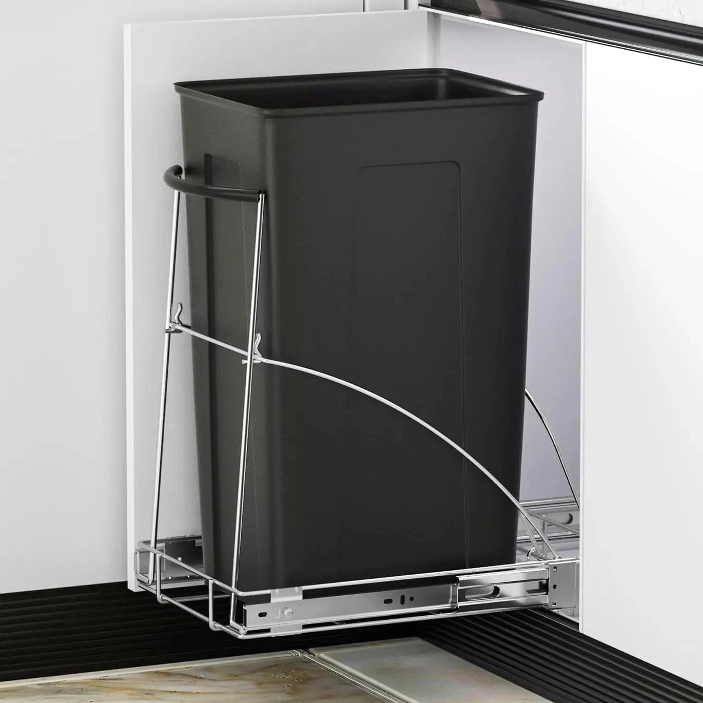 Pull-Out Trash Can Under Cabinet – Slide-Out Waste Bin Organizer for Kitchen