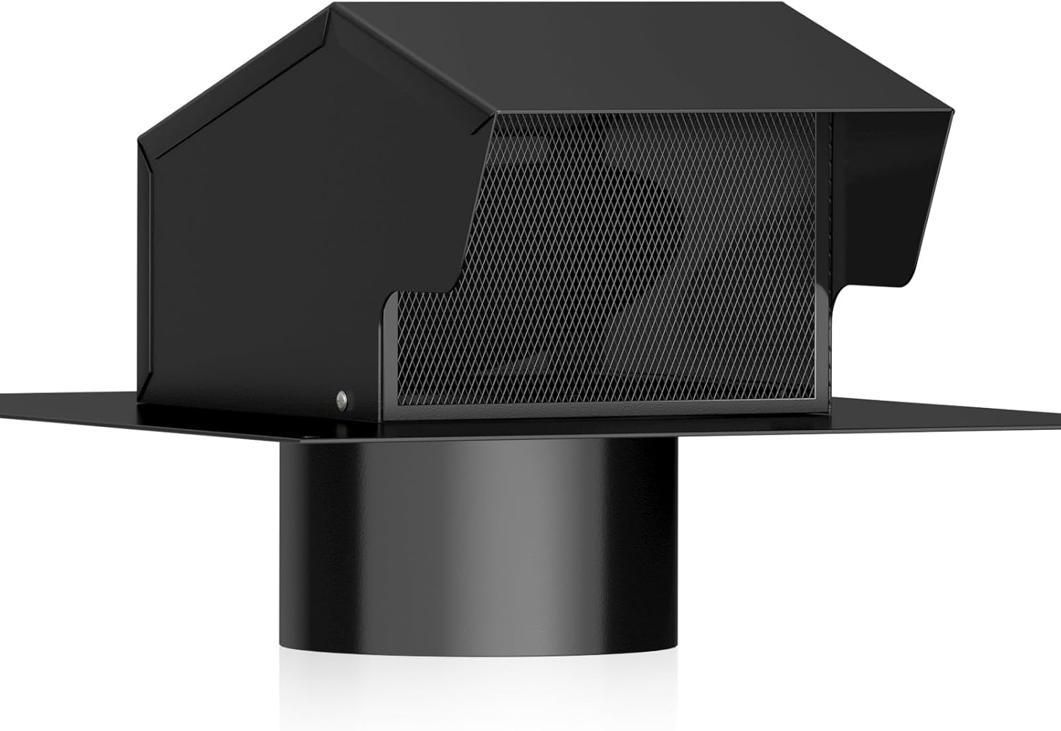 "4 Inch Galvanized Steel Roof Vent Cap with Removable Damper and Mesh
