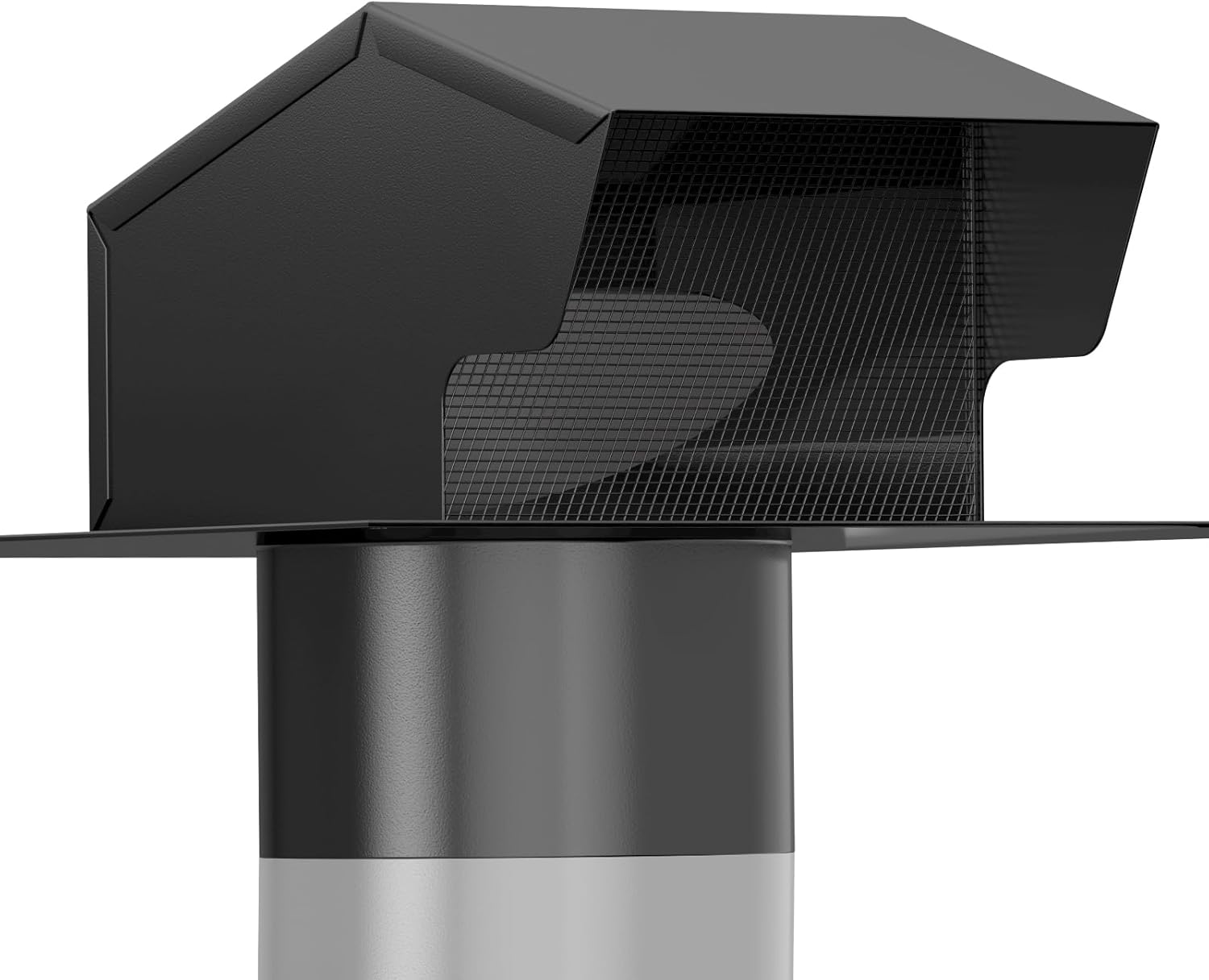 HONGUAN 8 Inch Galvanized Steel Roof Vent Cap with Damper and Removable Mesh