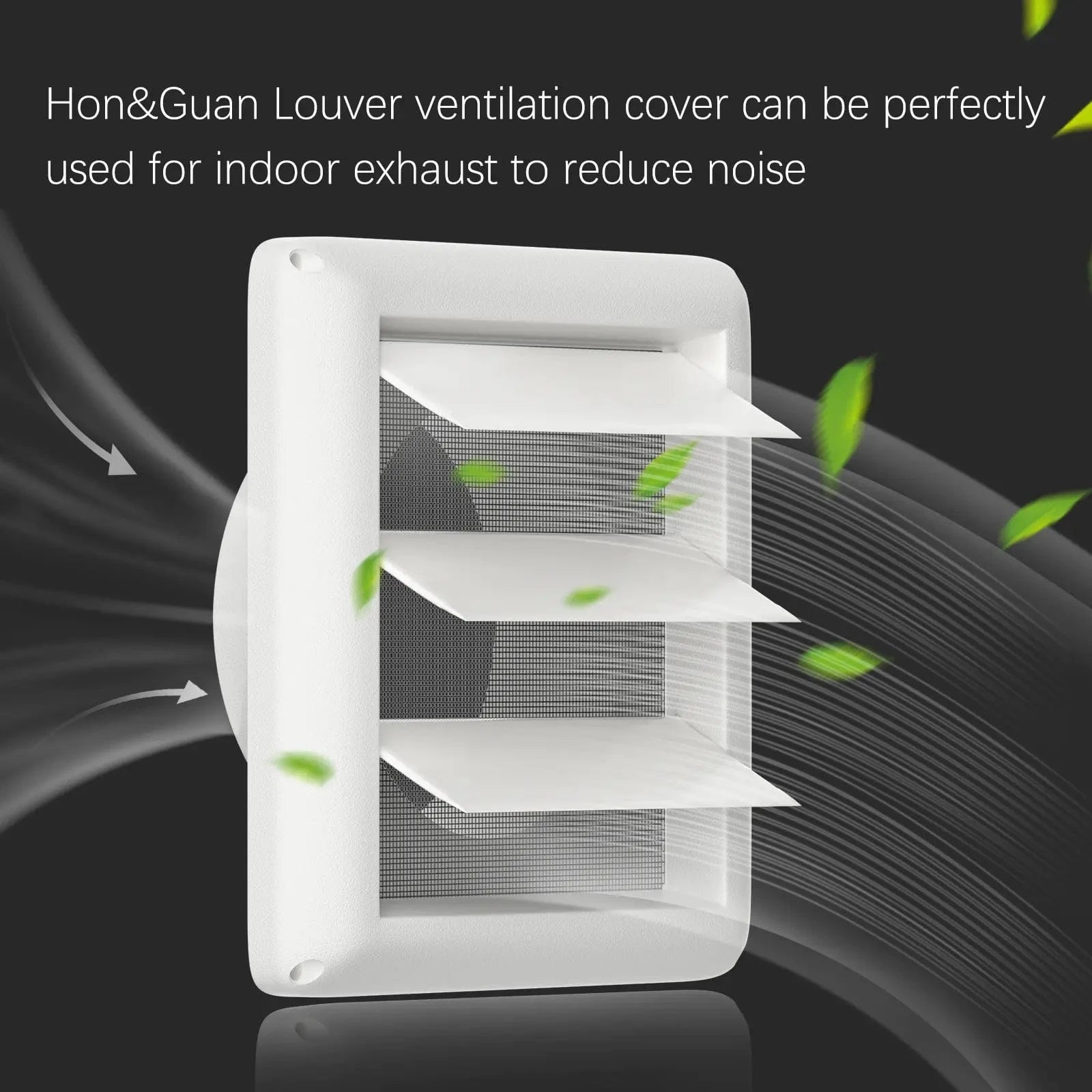 Hon&Guan Louver ventilation vent cover can be perfectlyused for indoor exhaust to reduce noise.