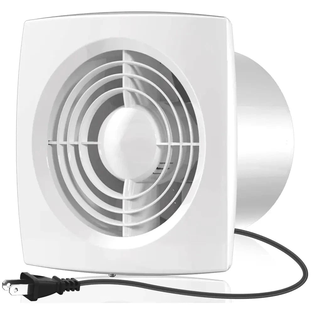 HONGUAN 6 Inch Axial Wall Exhaust Fan – Silent Ventilation for Bathroom & Kitchen, 118 CFM Airflow